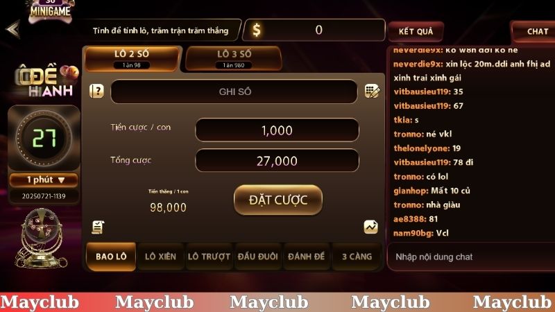 Lô đề Mayclub mang đến tiền thưởng từ con số may mắn