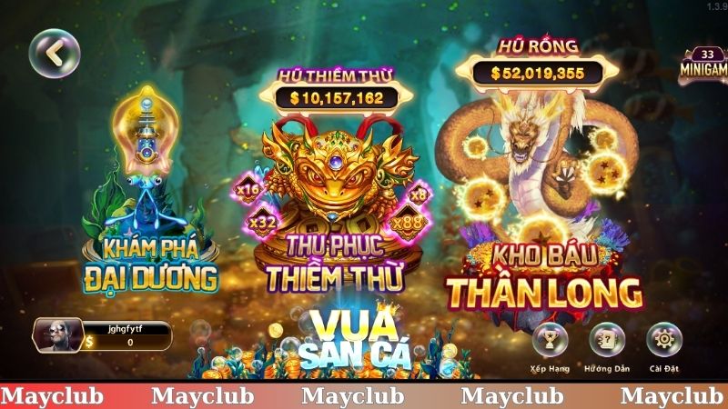Những sinh vật biển xuất hiện trong bắn cá Mayclub
